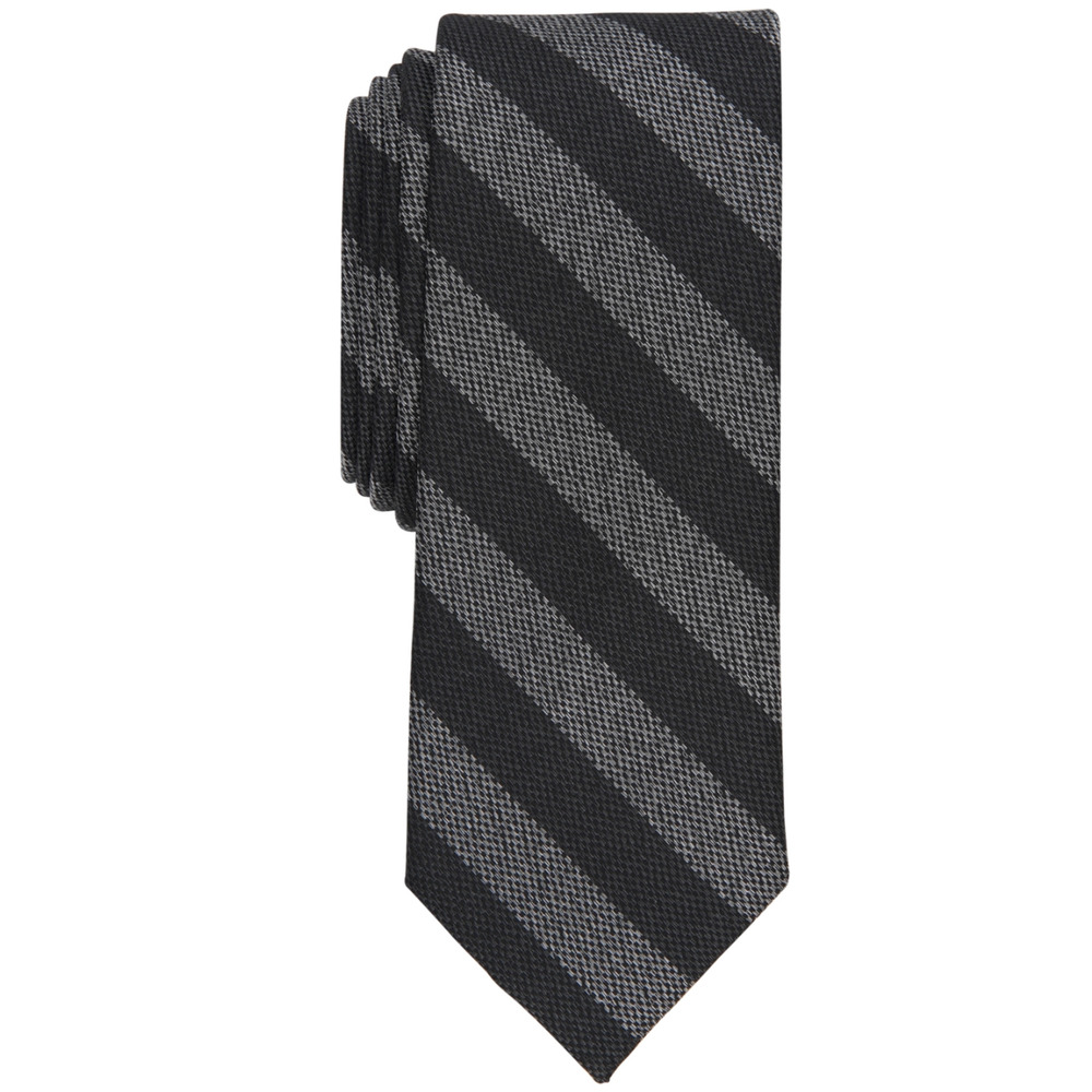 Bar III Men Arrow Striped Skinny Tie Black One Size